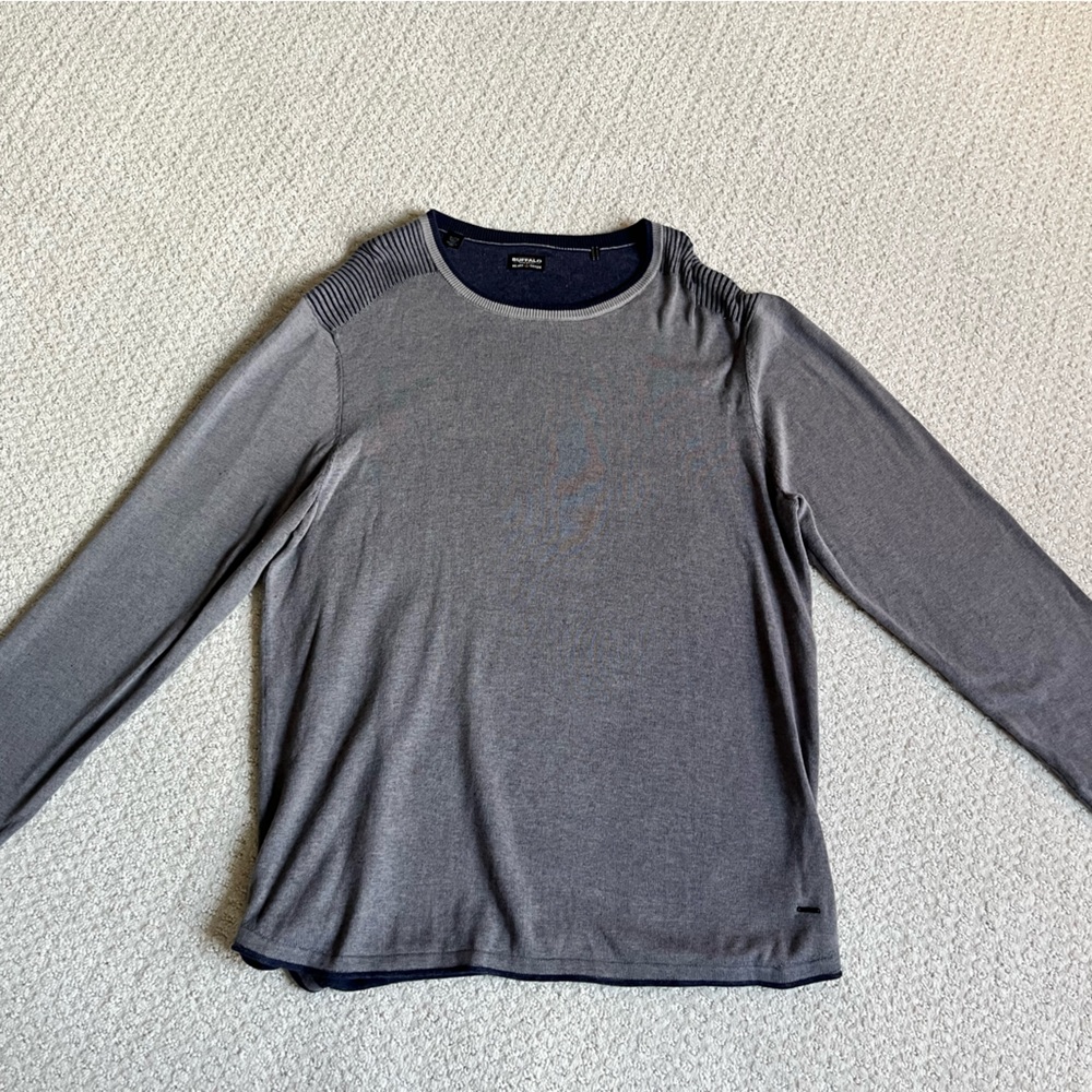 Buffalo David Bitton Two-Tone Gray Sweater XL